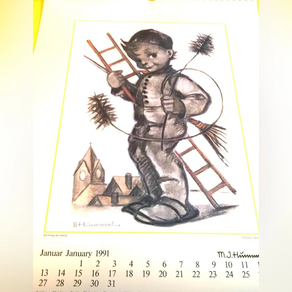 1991 Hummel Calendar Use for Prints